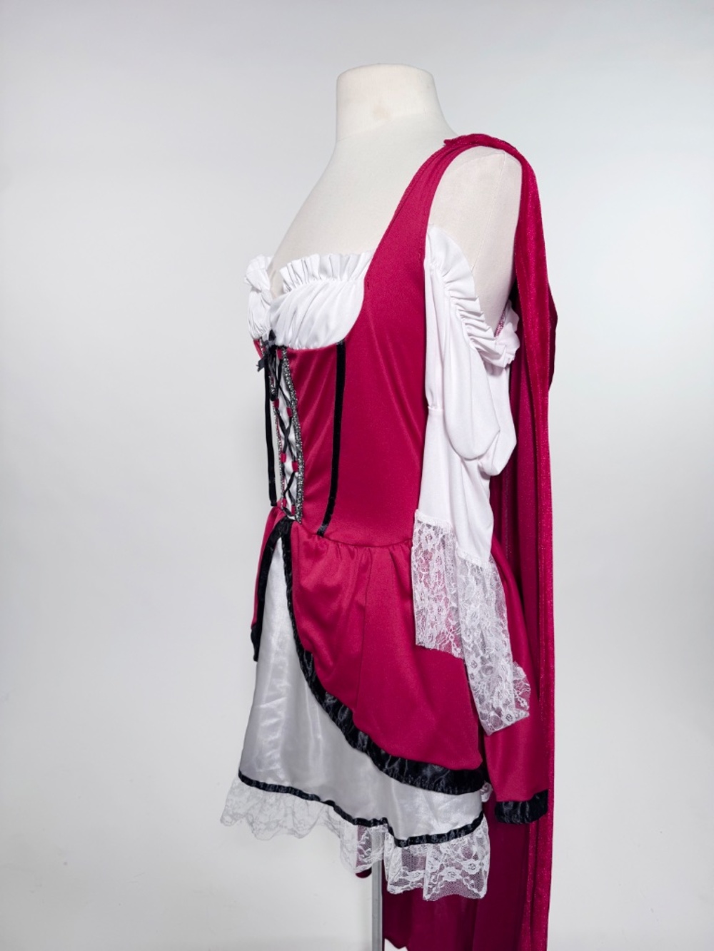 Leg Avenue Women's Costume Little Red Ridding Hood with attached Cape - 1X/2X - Picture 6 of 6